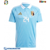 Fotballdrakt Herre Belgia Amadou Onana #24 Bortedrakt EM 2024 Kortermet